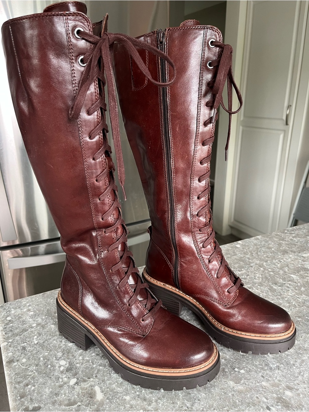 Naturalizer Women's Lace-Up Knee High Boots